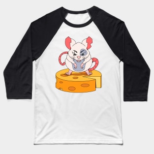 Rat Cheese Funny Baseball T-Shirt